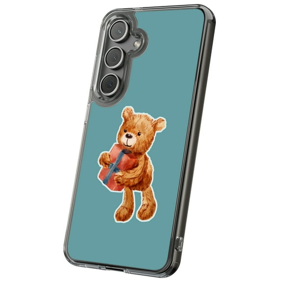 For Samsung Galaxy S21 Plus, Hybrid Clear, Gift Teddy Bear Print, USA