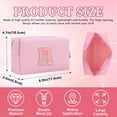 thumbnail image 2 of HSHDLDF Personalized Initial Letter Patch Makeup Bag Preppy Chenille Letter Cosmetic Pouch with Zipper Pink/Pink-Letter R, 2 of 6