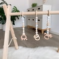 thumbnail image 6 of 3pcs Solid Baby Gym Toys Wooden Baby Pendants Gym Hanging Toys Infant Toys, 6 of 7