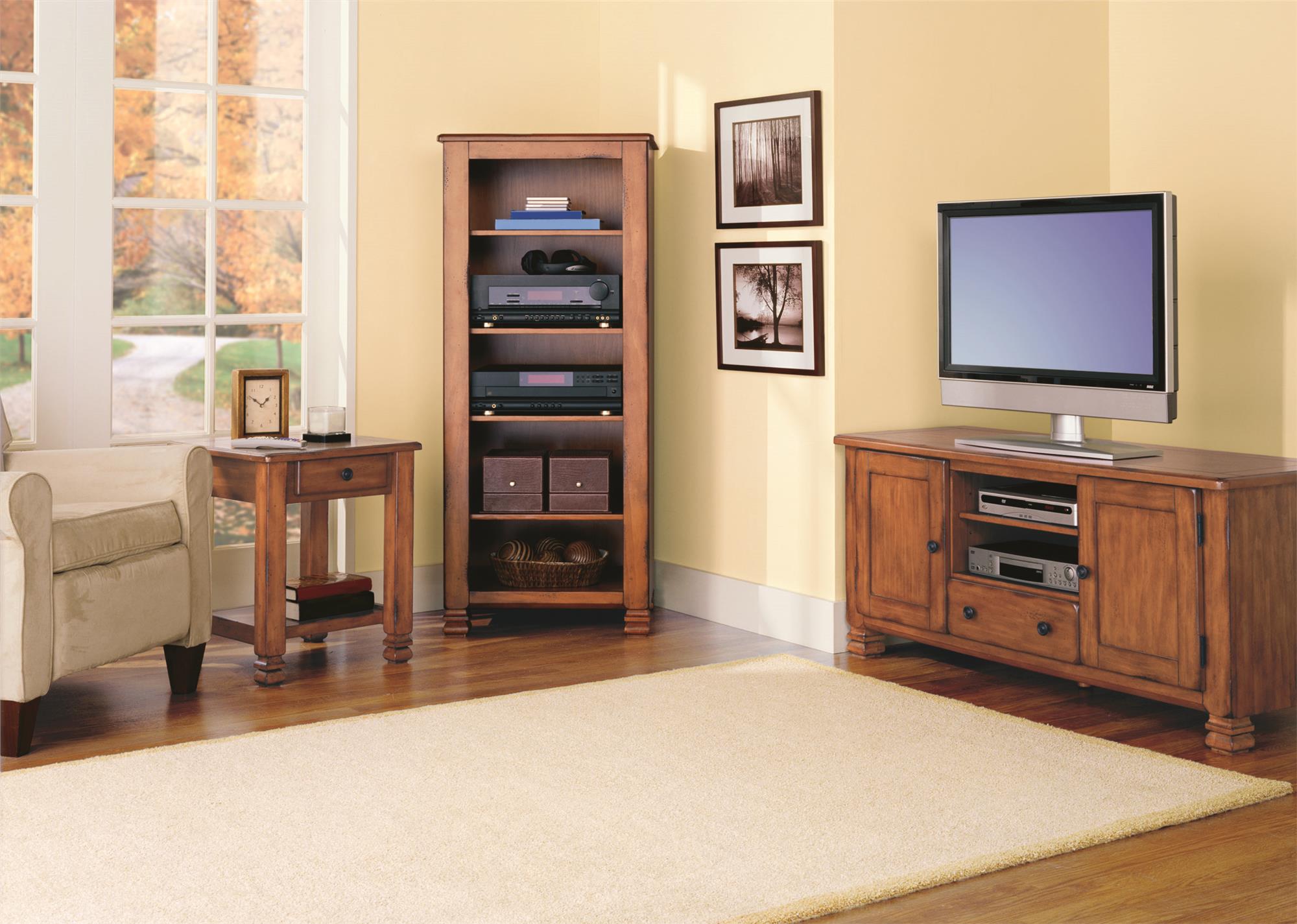 Ameriwood Home Summit Mountain Wood Veneer TV Stand for TVs up to 55" Wide, Medium Brown - image 4 of 9
