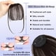 thumbnail image 3 of Postizo con flequillo de cabello real con clip Postizo de cabello real con flequillo Extensión de cabello humano con clip para mujer, 3 of 4
