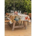 thumbnail image 2 of Outdoor Tablecloth with Umbrella Hole and Zipper, Fall Maple Leaf Rectangle Table Cloth 60x102 Inch Waterproof Tablecloth, Thanksgiving Pumpkin Sunflower Puppy Picnic Table Cover for Patio Camping, 2 of 7