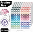 thumbnail image 2 of 1650Pcs Trash Planner Stickers 0.5" Diameter Small Recycle Logo Icon Stickers for Reminding People to Separate and Recycle Waste Properly (15 Sheets 110Pcs/Sheet) Mixed ColorDIY, 2 of 6