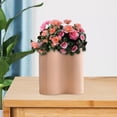 thumbnail image 3 of Jarrón de flores moderno adorno jarrón de cerámica arreglos florales jarrones de porcelana para Rosado, 3 of 7