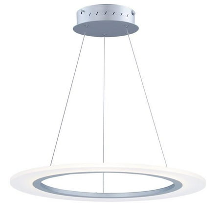 

Saturn II LED 24 in. Matte Silver Entry Foyer Pendant Ceiling Light