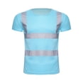 thumbnail image 3 of TSSOE Men's Quick Dry Volunteer Activities Athletic Sports T-shirts Hi Vis Reflective Social Service Sky Blue L, 3 of 7