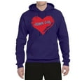 thumbnail image 2 of Loved John 3:16 Bible Verse Christian Inspirational/Christian Unisex Graphic Hoodie Sweatshirt, Purple, 2XL, 2 of 3