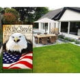 thumbnail image 4 of American Flag Freedom Patriotic Bald Eagle Double Sided Garden Yard Flag 12" x 18", America USA Flag Memorial Day Independence Day Decorative Garden Flag Banner for Outdoor Home Decor Party, 4 of 4