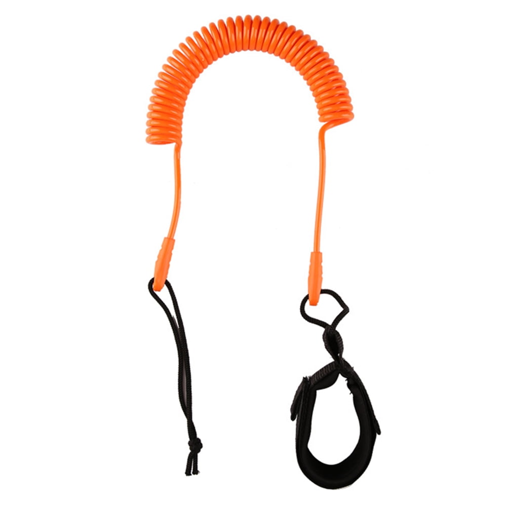 Orange 10 Feet Coiled SUP Leash Stand Up Paddle Board Surfboard Leash 