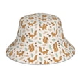 thumbnail image 1 of Fotbe Squirrel And Leaves Sombrero Tipo Pescador con Estampado – Sombrero de Sol de Algodón de Moda para Playa, Golf, Pesca, 1 of 6