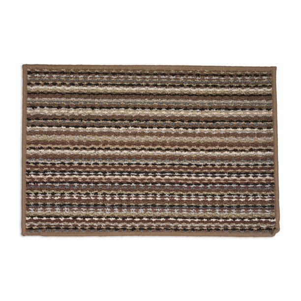 Fashion Contemporary Washable Area Throw Rug, 20x30", Multi Stripe