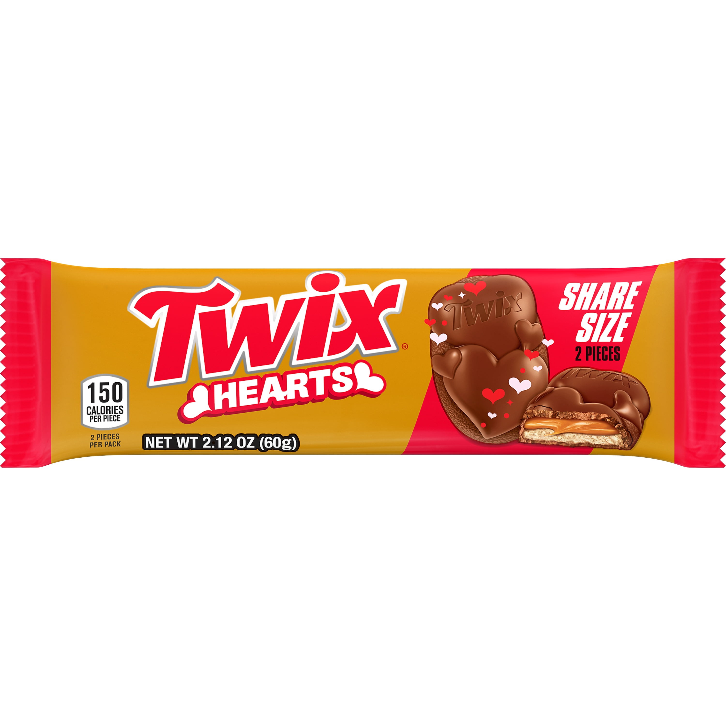 TWIX CARAMEL HEART 2 TO GO VALENTINE 2.12 OUNCE - Walmart.com