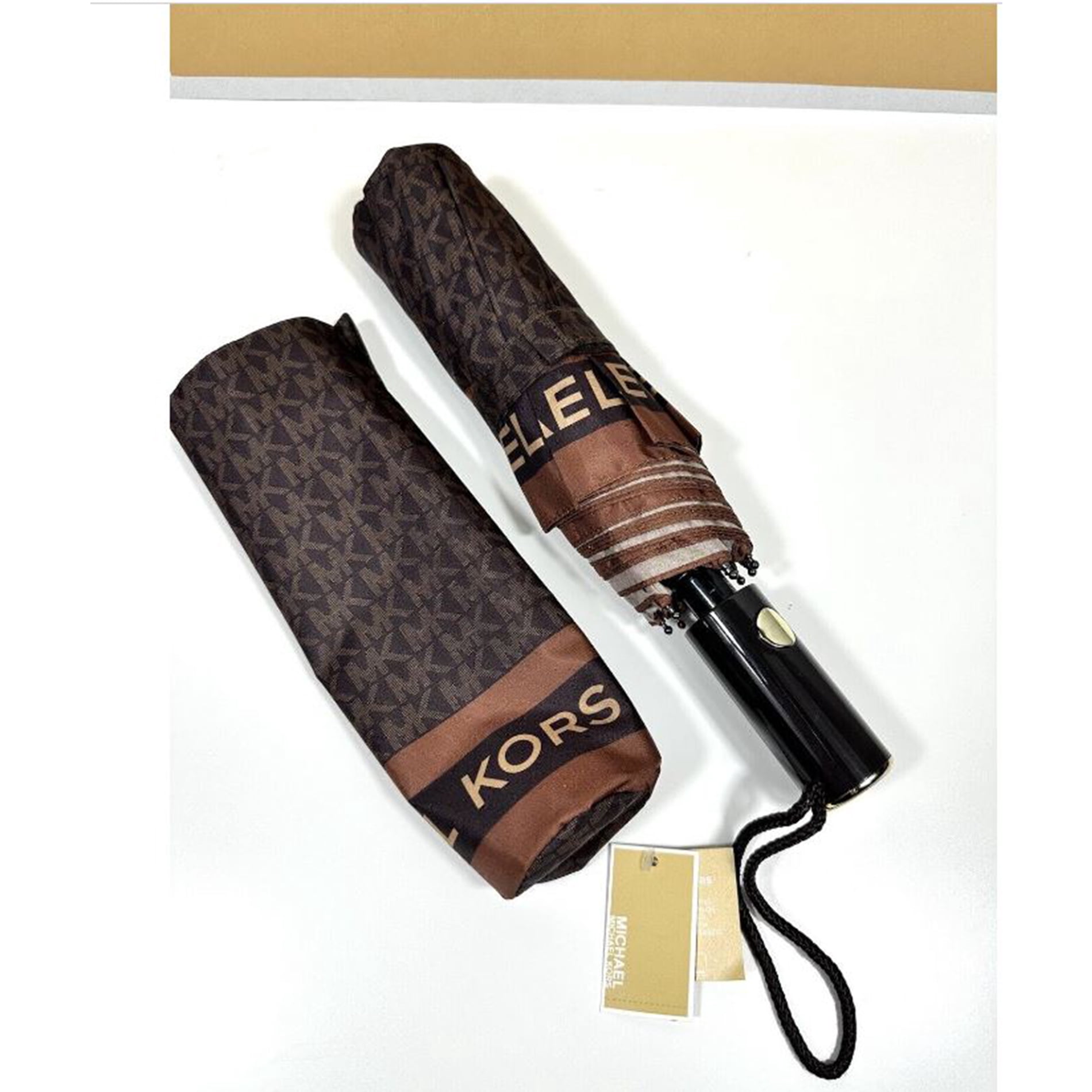 Michael Kors Logo Umbrella 35F3GTFN4B-847 (Brown)
