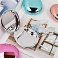 thumbnail image 3 of 5 Colors Pebble Contact Lens Case Cosmetic Case Portable Ultra-thin Mirror Simple Contact Lens Companion Box Travel Storage Box B-Dark Blue, 3 of 6
