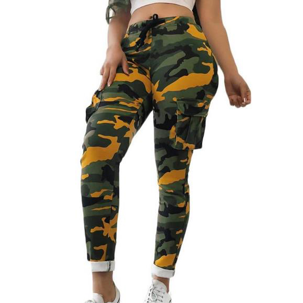 camo print trousers