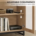 thumbnail image 6 of Modern TV Stand with Glass Doors, Entertainment Center TV Console with Adjustable Shelves, Media Storage Furniture for 32-40 Inch TVs, Suitable for Living Room,Oak, 6 of 9