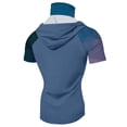 thumbnail image 5 of Men Summer Quick Dry Short Sleeve Hooded T Shirt with Face Cover Breathable Sun Protection Athletic Tops for Fishing Hiking Running Workout Outdoor Sports, 5 of 6