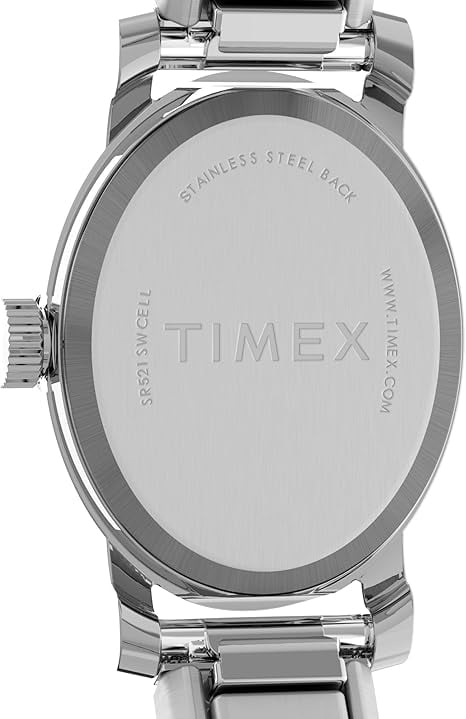 Timex Women's Cavatina 18mm Watch - Silver-Tone Expansion Band Mother of Pearl Dial Silver-Tone Case