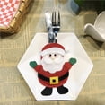 thumbnail image 4 of Toystoory 6 piezas de bolsas de cubiertos de Navidad, decoraciones de mesa, soporte de vajilla para restaurante, adorno de de comedor, Kits de decoración para fiestas, 4 of 6