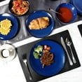 thumbnail image 6 of TP 18-Piece Dinnerware Set, Melamine Dinner Dishes Set with Bowls and Plates，Service for 6, Dishwasher Safe, Blue and Black, 6 of 7