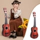 thumbnail image 1 of Ukelele guitarra infantil con diseño de hipopótamo | Juguete musical educativo para niños a partir de 3 años | Instrumento de plástico con púas de colores | Opciones: rojo, azul, morado y verde, 1 of 5