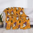 thumbnail image 3 of Honeii Halloween Witches Gnome print throw blanket, crafted from cozy cotton flannel, offers versatile home decor as a bedding suitable for all seasons.-40"x30", 3 of 6