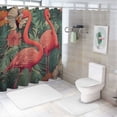 thumbnail image 7 of Orinice Bath Curtain for Bathroom Pattern Holidays Style Vintage Paradise Flamingo Birds Stripes Hot Tee Pineapples Textures Element Shower Curtain Waterproof Polyester Fabric  60x72, 7 of 7