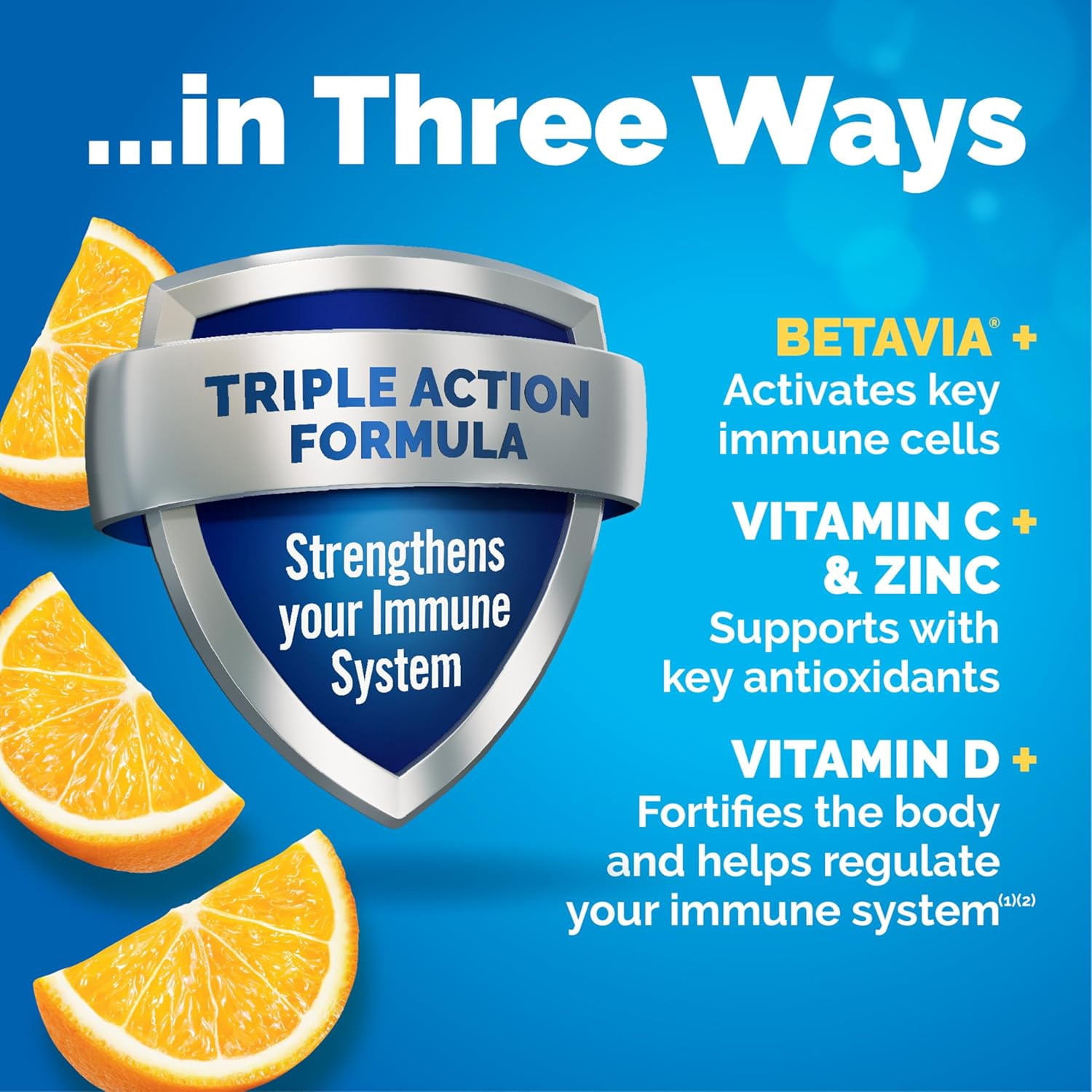 Emergen-C Immune Plus Vitamin C Supplement for Immune Support, Super Orange, 30 Ct