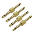 thumbnail image 1 of Rowin - Acopladores de conectores para pedal de guitarra de 1/4 de pulgada (6.3 mm) tipo recto, 4 co, 1 of 7