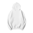 thumbnail image 4 of Women’s Oversized Hoodie – Long Sleeve Pullover Sweatshirt with Front Pockets, Casual Loose Fit Fleece Top for Fall and Winter Outfits White, 4 of 5