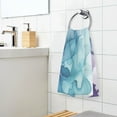 thumbnail image 6 of Blue and Purple Marble 2 PCs Cotton Hand Towels Absorbent Face Towel Soft Breathable Towel Set for Bathroom Kitchen Hotel Gym Decoration, 6 of 8