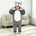 thumbnail image 6 of Ruyang Kids Plush Hooded Jumpsuit Wolf Long Sleeve Jumpsuit Plush Dress Up Wear Fall Winter Clothes for Boys Girls, 6 of 8