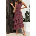 thumbnail image 3 of PRETTYGARDEN Women's Summer Floral Sundress Casual One Shoulder Tiered Ruffle Flowy Midi Beach Boho Dresses, 3 of 9