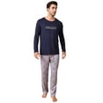 thumbnail image 3 of New men's pajama set - long-sleeved long pants for casual home wear, 3 of 6