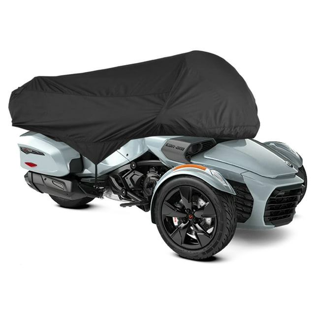 NEH Demi-Couverture Compatible avec Can-Am Spyder 2016-2022 F3 Modèles Limitées (avec Coffre) Tissu Imperméable et Résistant aux Intempéries, Noir
