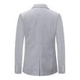 thumbnail image 4 of Jerdar Men's Linen Blazer Jacket Lapel Collar One Button Single Breasted Solid Color Slim Fit Long Sleeve Spring Summer Casual Business Wedding Lightweight Breathable Sport Coat Top, 4 of 7