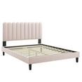 thumbnail image 3 of Modway Furniture Full Bed, Soft Pink Vertically Tufted Headboard, Wood Legs, 3 of 10