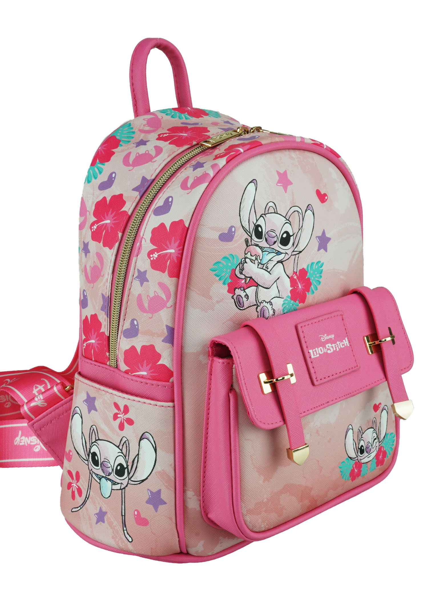 Disney Lilo and Stitch Angel Wondapop 11" Vegan Leather Mini Backpack