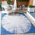 thumbnail image 2 of SAFAVIEH Courtyard Jaymz Radiant Indoor/Outdoor Area Rug, Beige/Navy, 5'3" x 7'7", 2 of 9