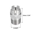 thumbnail image 2 of Punta de pulverización de ventilador plano Unique Bargains Acero Inoxidable 304 Rosca macho BSPT 1/4 2 Uds 110 grados orificio 2.0 mm, 2 of 4