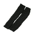 thumbnail image 2 of fastboy Soft And Elastic Knitted Leg Warmers For Keeping Warm In Winter Socks Lovers Fiber Long Socks Knee Socks Fine Stitching black 42cm 1Set, 2 of 6