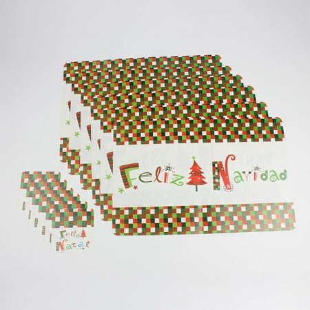 

NIUREDLTD Christmas Decorations Christmas Table Mat Cup Mat Restaurant Mat