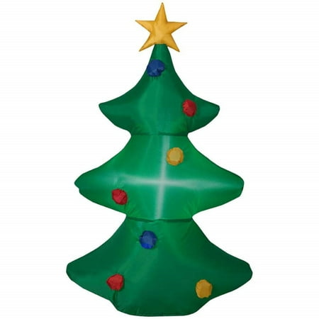 Home Accents 3.51 ft. Pre-lit Inflatable Christmas Tree Airblown Yard