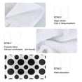 thumbnail image 6 of Black Polka Dots on White 2pcs Bathroom Hanging Towels Velcro Soft Hand Towel Absorbent Tie Towels for Kitchen Toilet Tea Bar Washcloth, 6 of 7