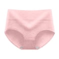 thumbnail image 2 of Lumtrix Underwear for Women High Comfort Waisted Panties Stretch Full Coverage Solid Color Cotton Briefs Light pink 3XL, 2 of 3
