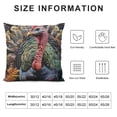 thumbnail image 5 of Chilfamy Turkey Throw Pillow Cover Wildlife Bird Pheasant Pillow Cover Hunting Turkey Cushion Cover Farmhose Bird Chicken Reversible Cushion Case for Adult Men Women White, 5 of 5