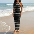 thumbnail image 4 of Bathing Suit Cover Up for Women Crew Neck Sleeveless Swimsuit Coverup Summer Crochet Beach Cover Ups, 4 of 6