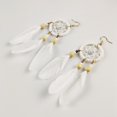 thumbnail image 3 of Women Earrings Bohemian Style Hoop Fake Feather Drop Earrings Dangle Earrings, 3 of 10