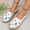 White, variant on YOUYEDIAN Loafers for Women Comfortable Fashion Patchwork Print Low Heel Casual Round Toe Soft Flats Versatile Slip On Walking Canvas Shoes