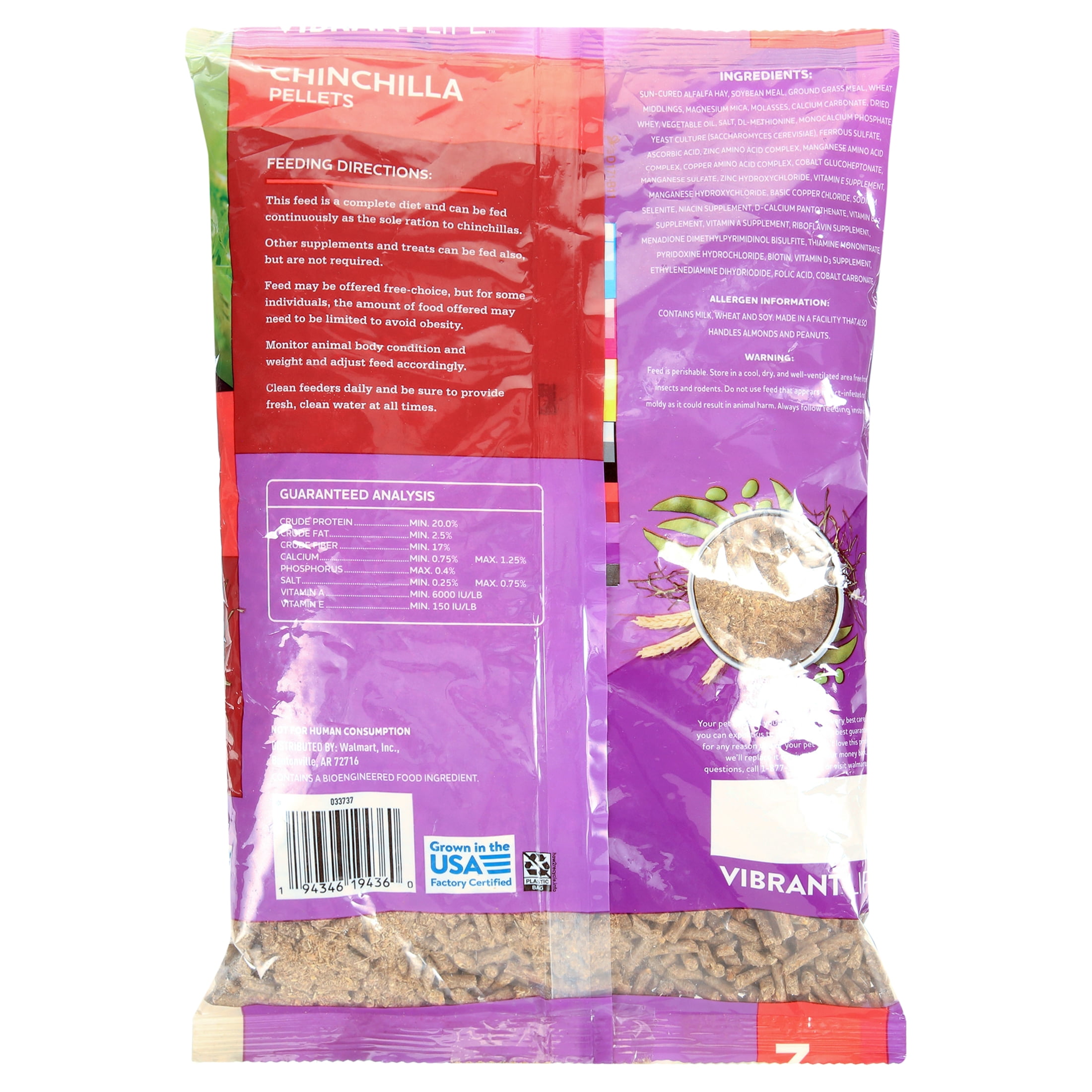 (3 pack) Vibrant Life Chinchilla Diet 3LB